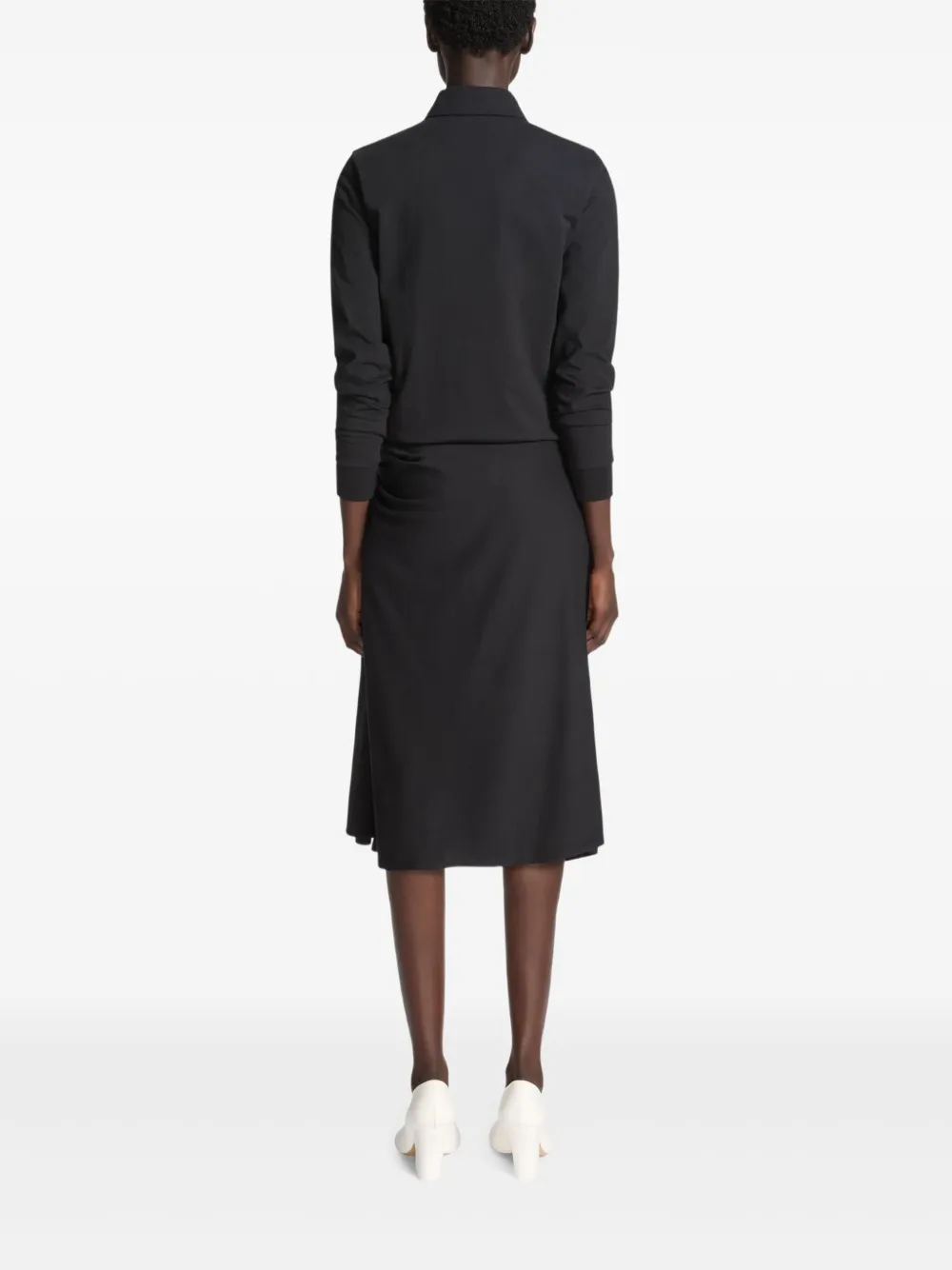 DRIES VAN NOTEN button-fastening jersey polo shirt Zwart