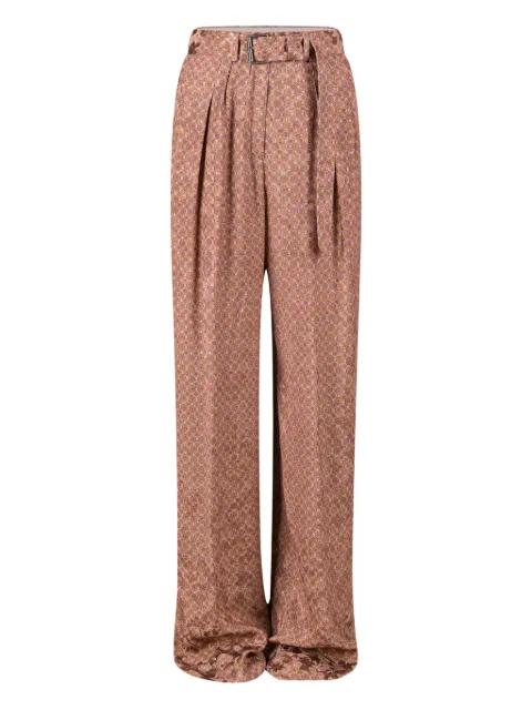 DRIES VAN NOTEN بنطال جاكار بحزام