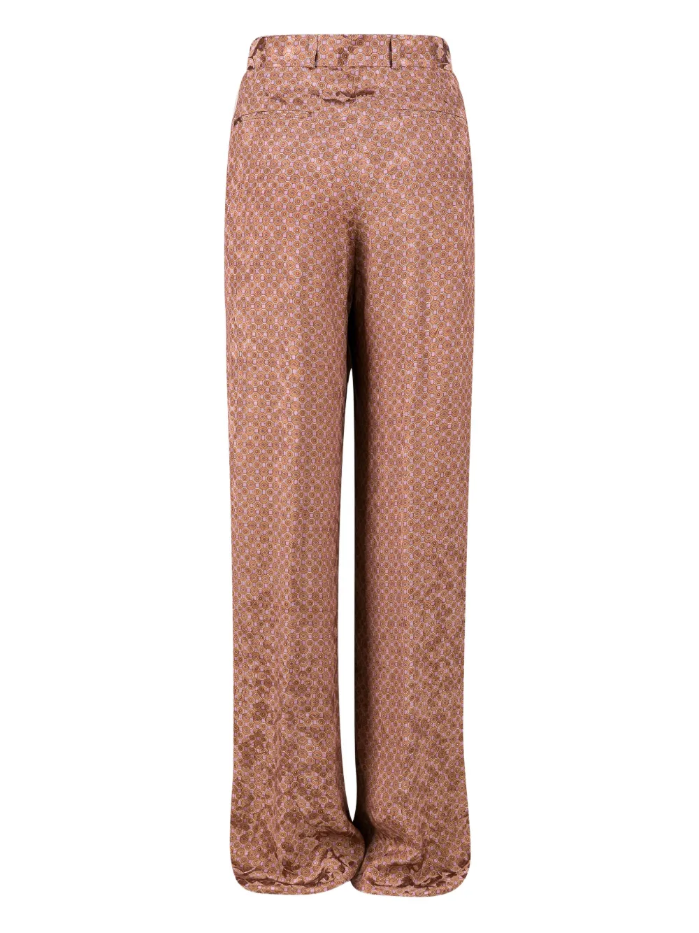 Dries Van Noten Belted Jacquard Trousers In Multi