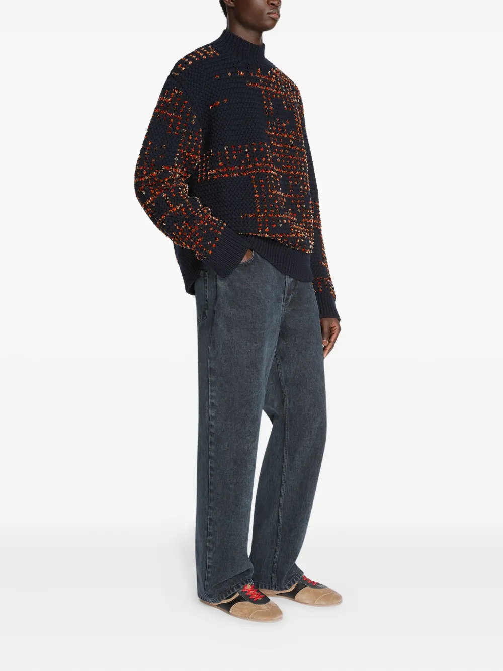 DRIES VAN NOTEN Trui met hoge hals Blauw