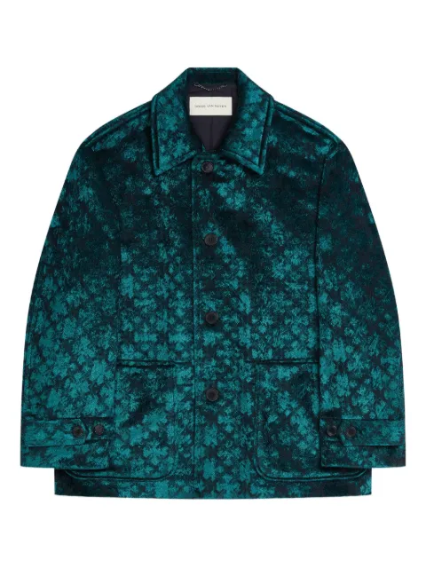 DRIES VAN NOTEN jacquard single-breasted blazer