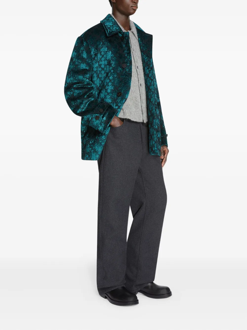 DRIES VAN NOTEN Blazer met enkele rij knopen Blauw