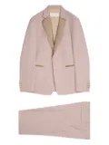 DRIES VAN NOTEN satin-lapel wool suit - Pink
