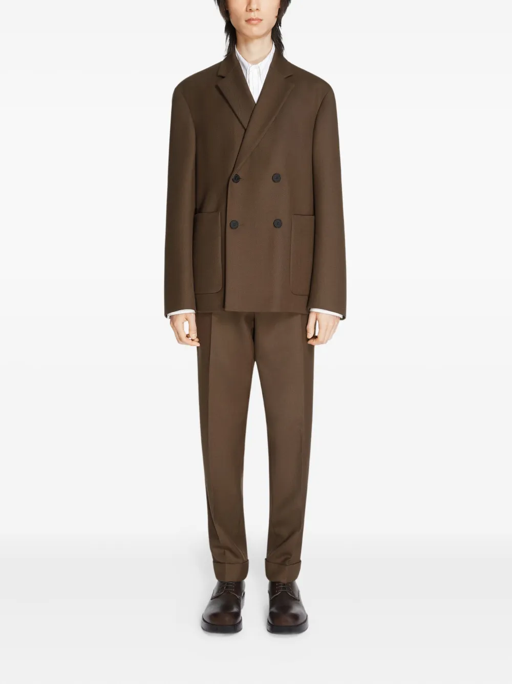 DRIES VAN NOTEN Blazer met dubbele rij knopen Bruin