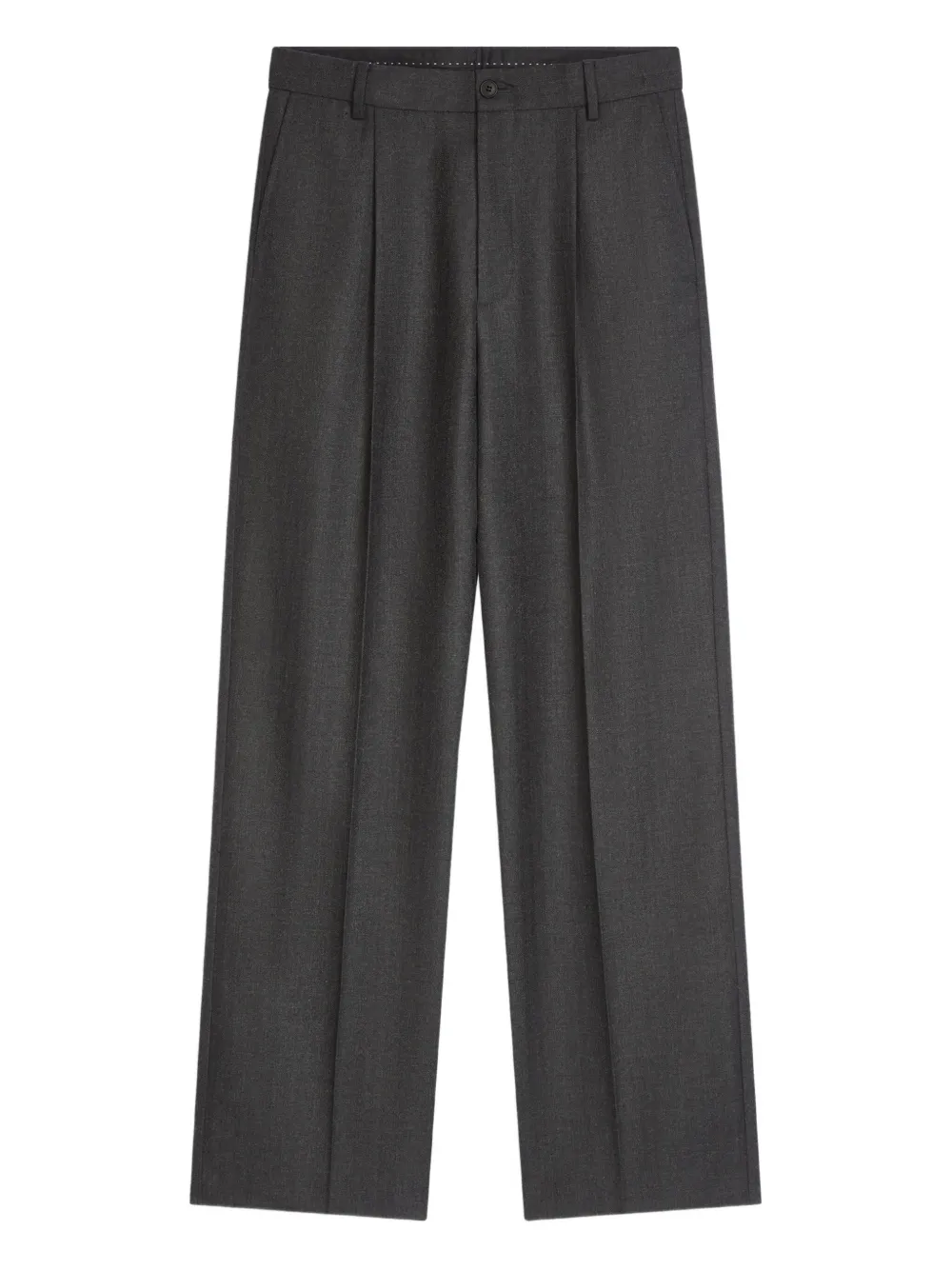 wool straight-leg trousers