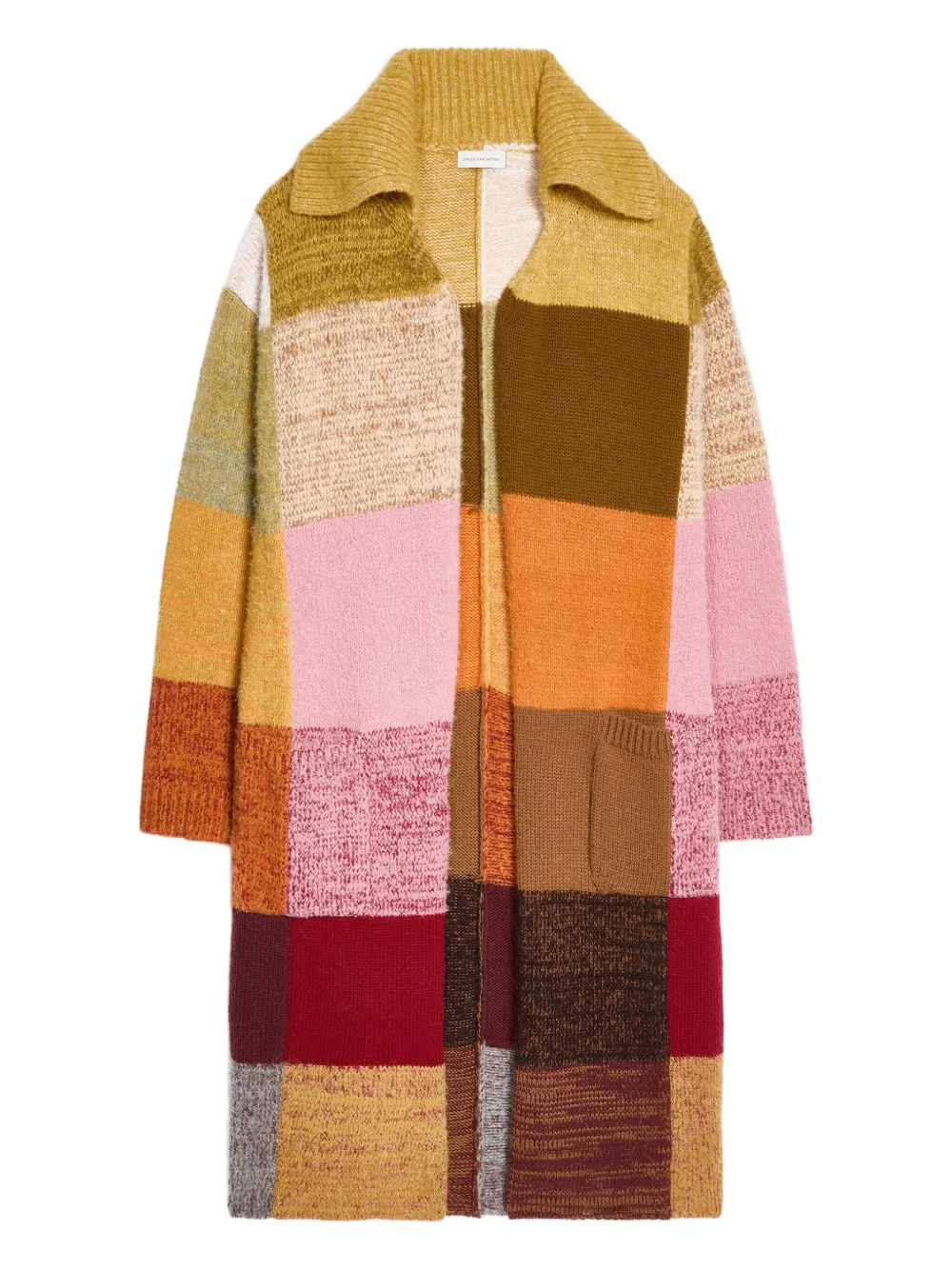 DRIES VAN NOTEN cárdigan con motivo patchwork | amarillo | Image 1