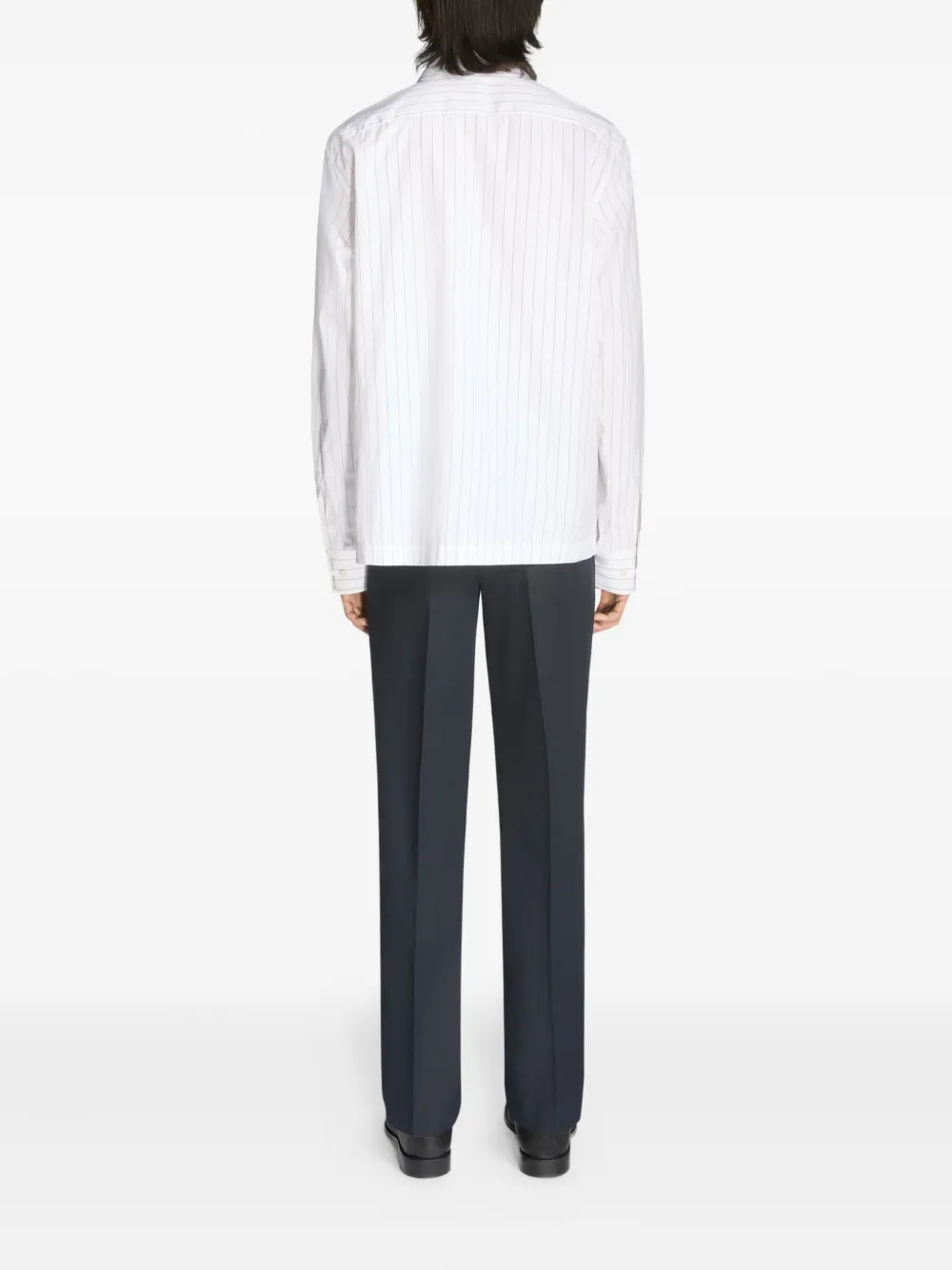 DRIES VAN NOTEN Straight broek van katoenblend Zwart