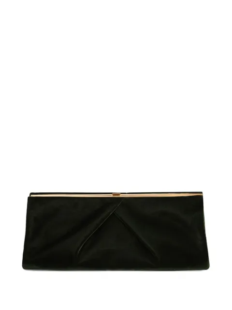 DRIES VAN NOTEN medium pleated-detail velvet clutch bag