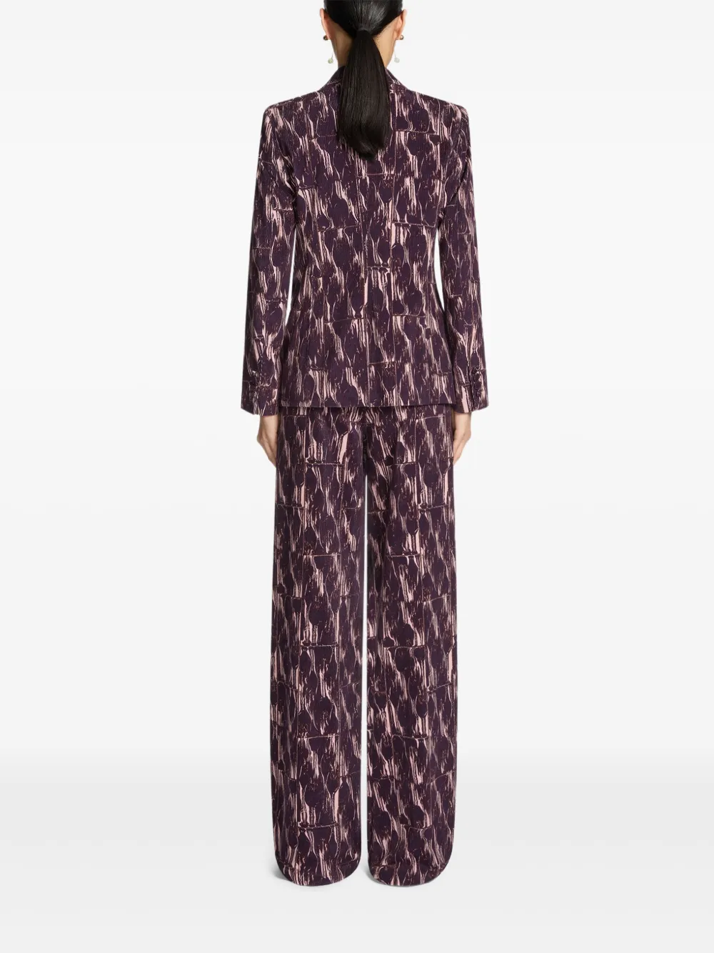Dries Van Noten Double-breasted Corduroy Blazer Pockets In Purple