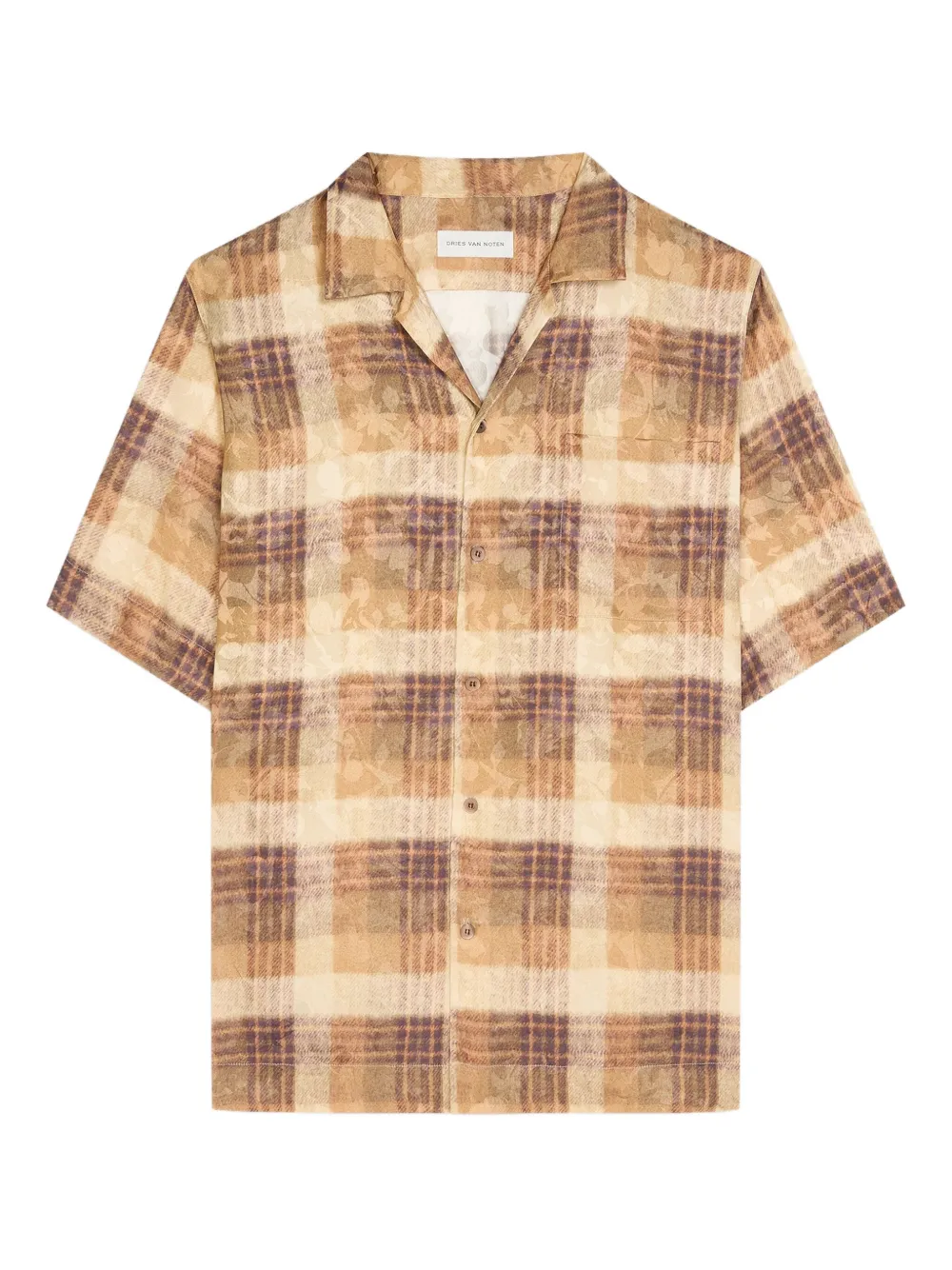 DRIES VAN NOTEN Geruit overhemd Geel