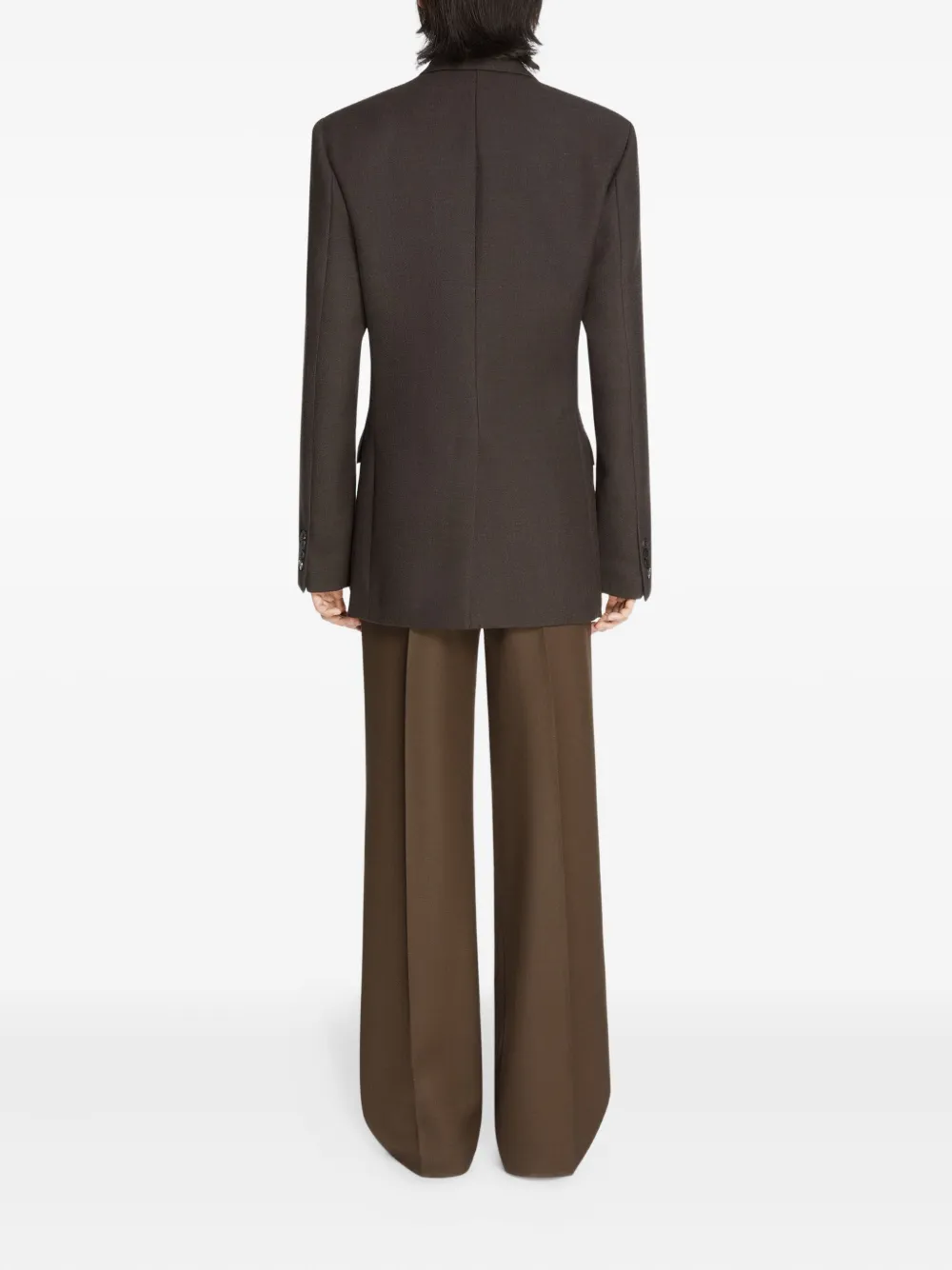 DRIES VAN NOTEN Wollen blazer met dubbele rij knopen Bruin