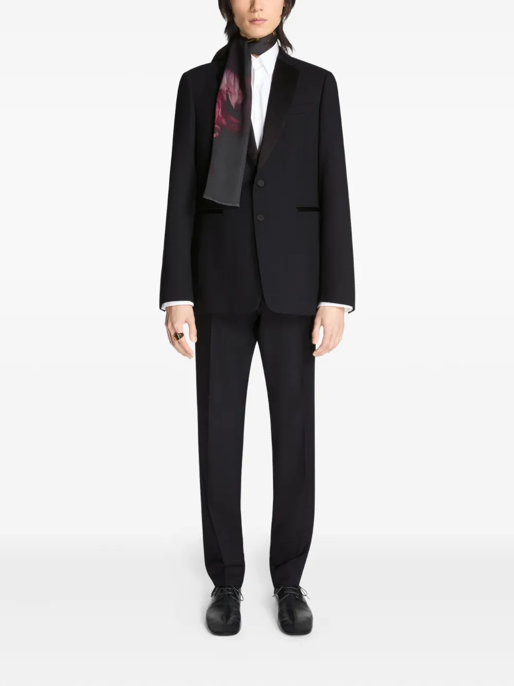 DRIES VAN NOTEN Smoking met sjaalrevers Zwart