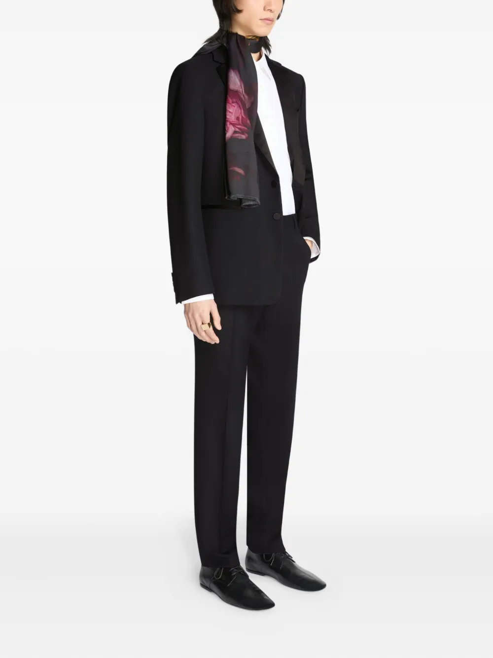 DRIES VAN NOTEN Smoking met sjaalrevers Zwart