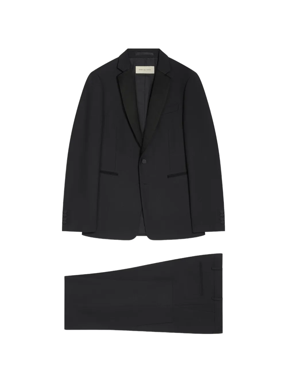DRIES VAN NOTEN ショールカラー タキシードスーツ | ブラック