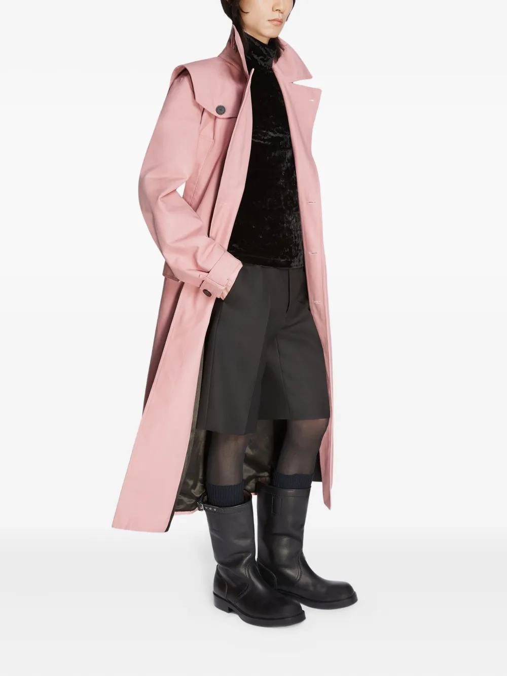 DRIES VAN NOTEN Trenchcoat met verborgen sluiting Roze