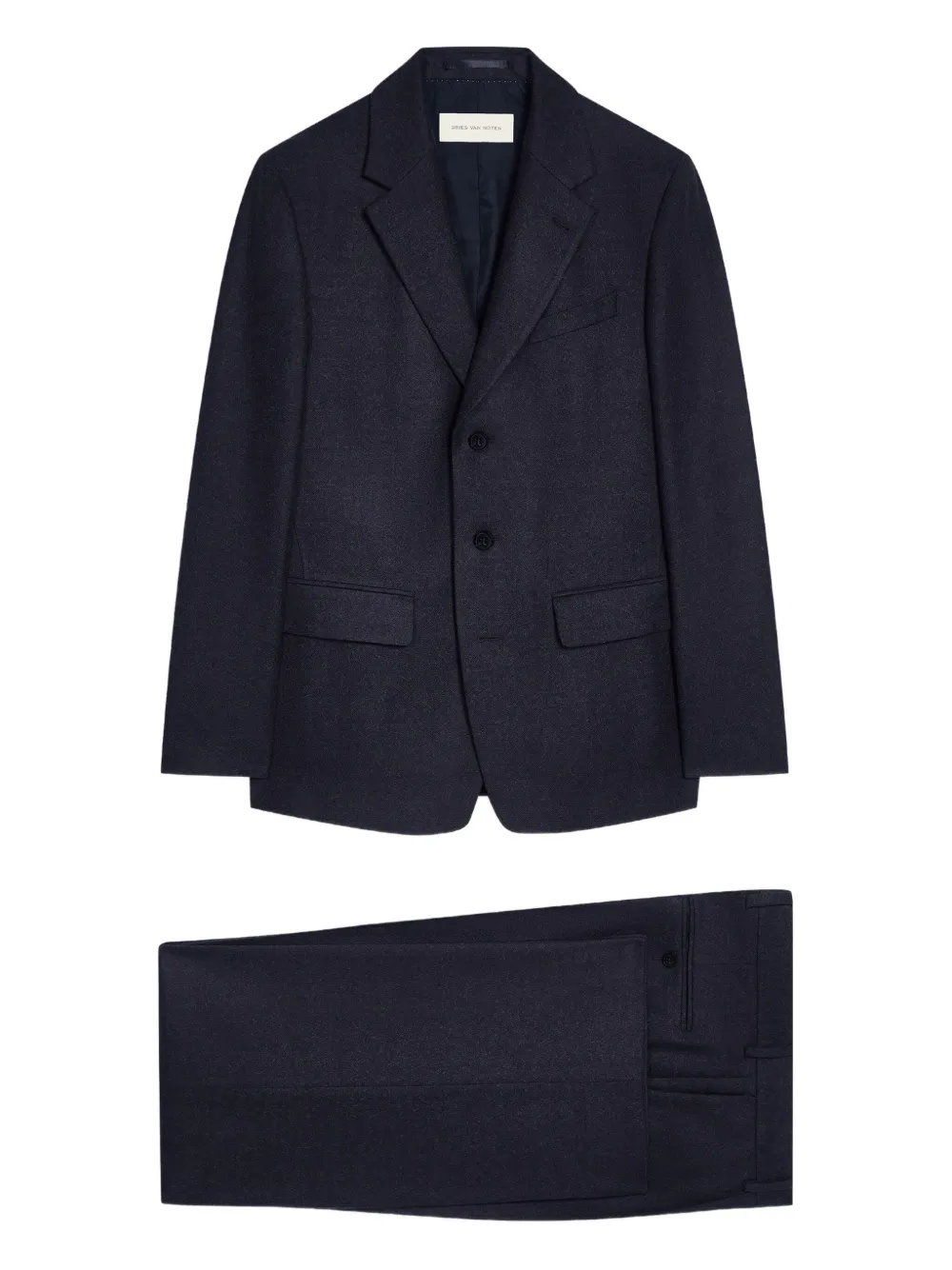 single-breast wool suit