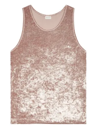 DRIES VAN NOTEN Velvet Tank Top | Pink | FARFETCH