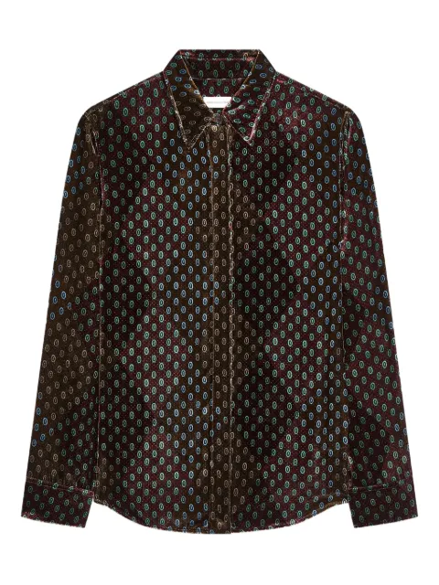 DRIES VAN NOTEN printed argyle-pattern shirt