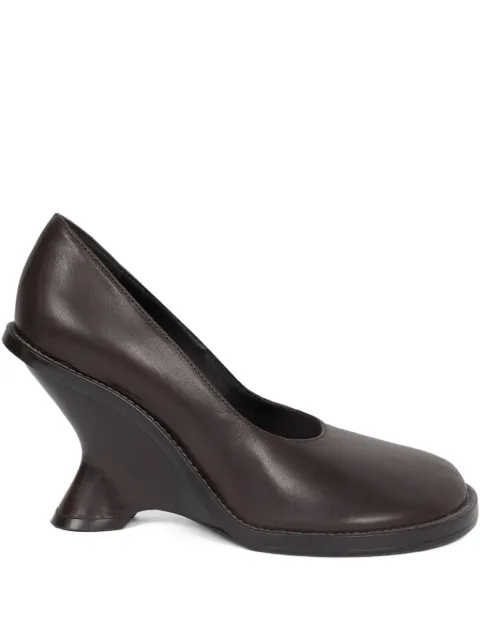 DRIES VAN NOTEN 90mm leather wedge pumps