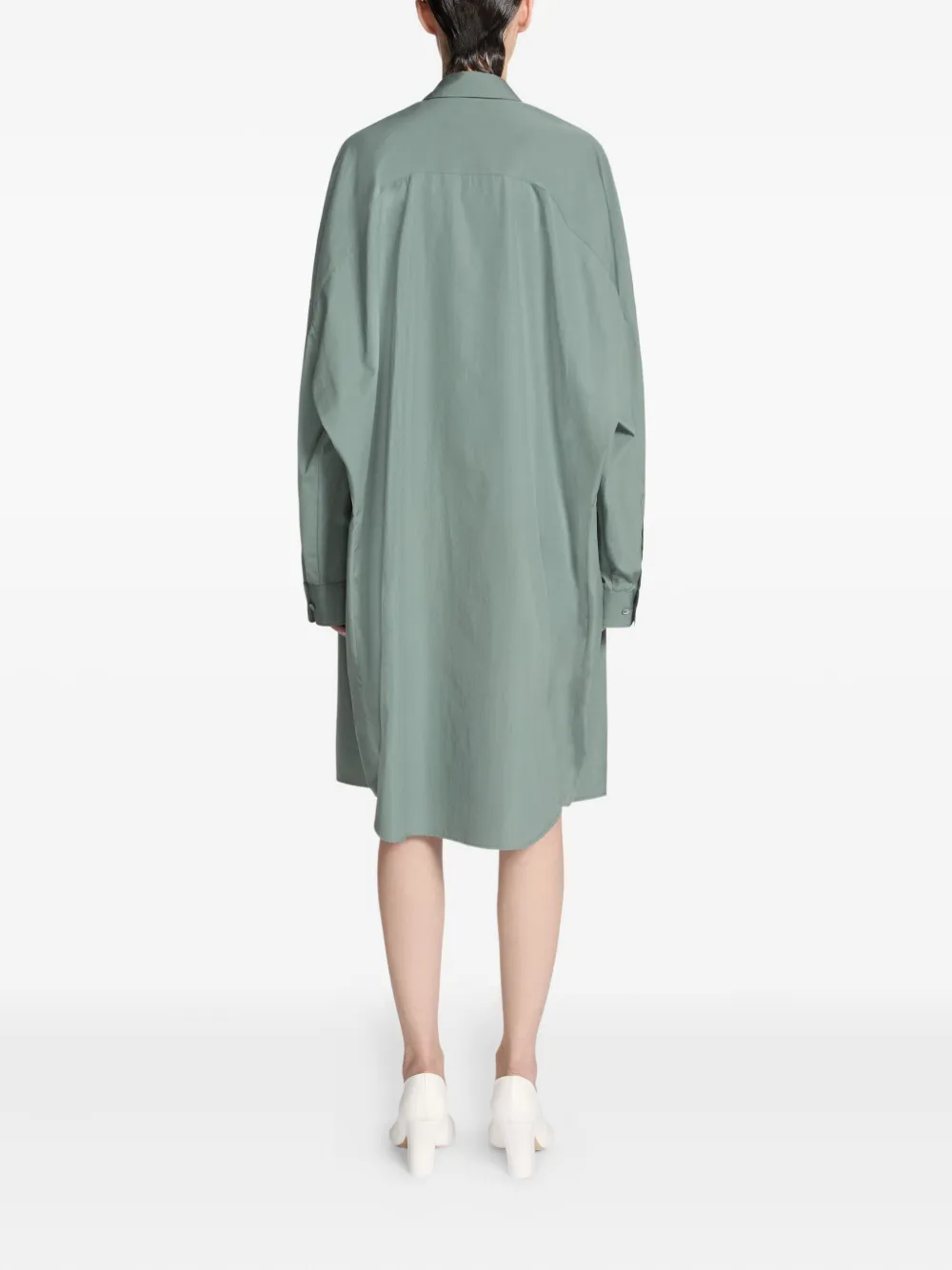 DRIES VAN NOTEN Katoenen midi-blousejurk Groen