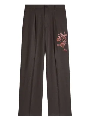 DRIES VAN NOTEN フローラル パンツ | ブルー | FARFETCH JP