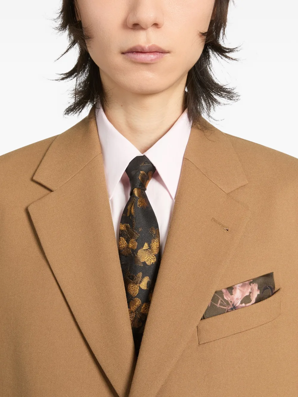 DRIES VAN NOTEN Zijden sjaal - Bruin