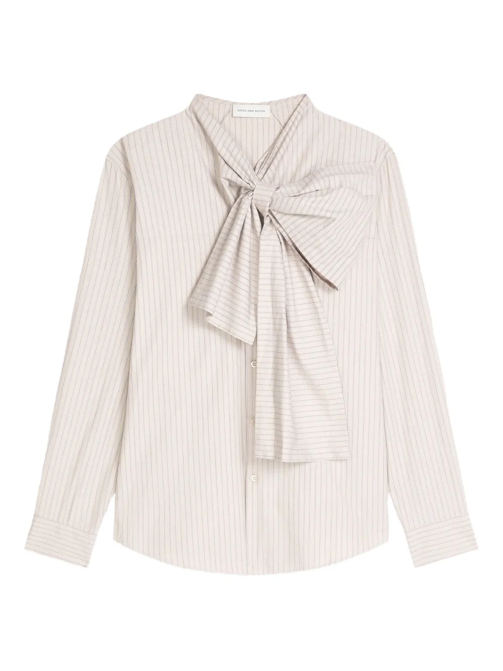 DRIES VAN NOTEN chemise à rayures | tons neutres | Image 1