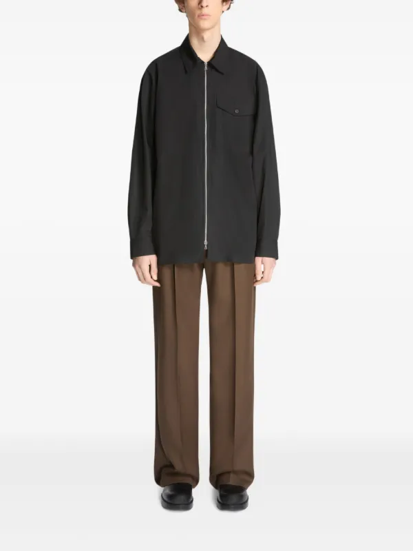 DRIES VAN NOTEN zip-up Shirt | Black | FARFETCH ZA