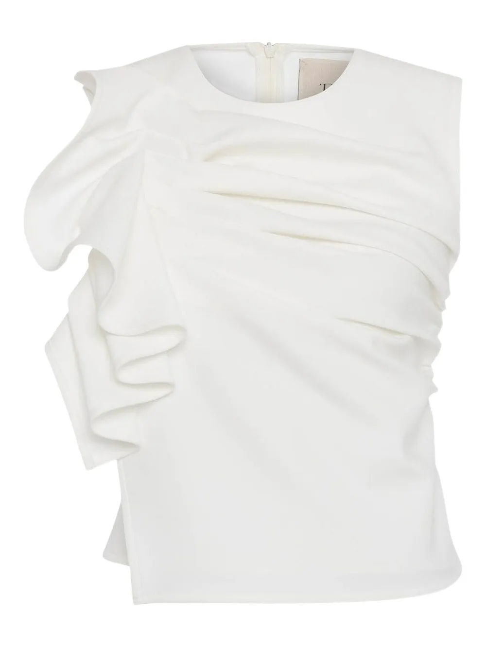 Theo By Tim Van Steenbergen ruffled draped top | White | Image 1