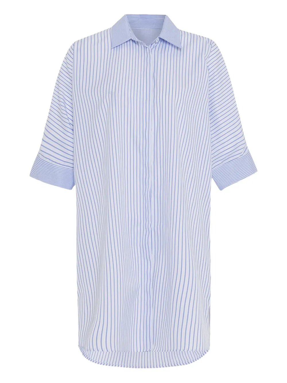 Theo By Tim Van Steenbergen vestido camisero a rayas con botones | azul | Image 1