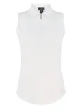 Golftini zip-neck sleeveless polo top - White