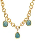 Karine Sultan Amazonite Trio necklace - Gold