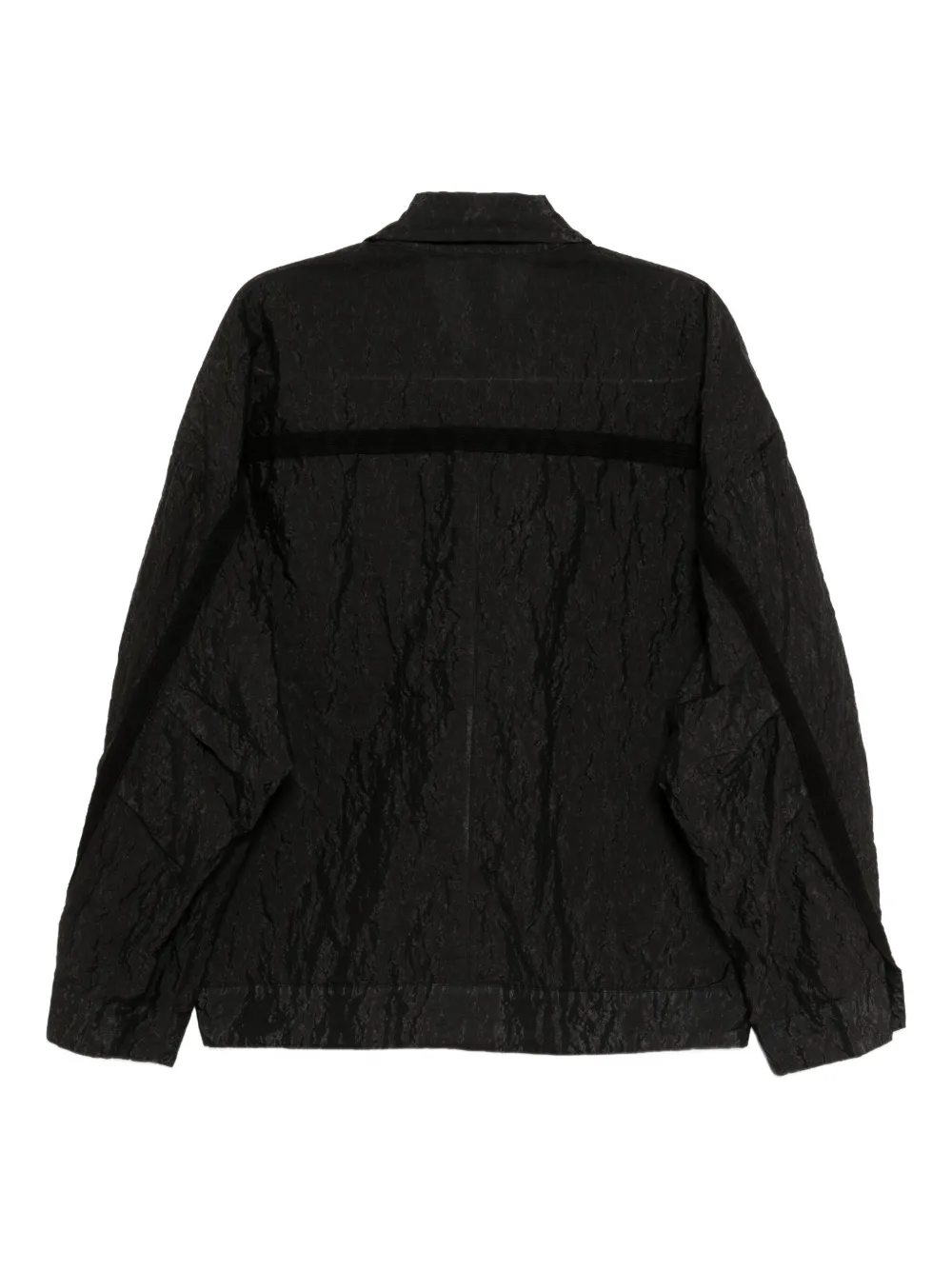 Transit Shirtjack met gekreukt effect Zwart