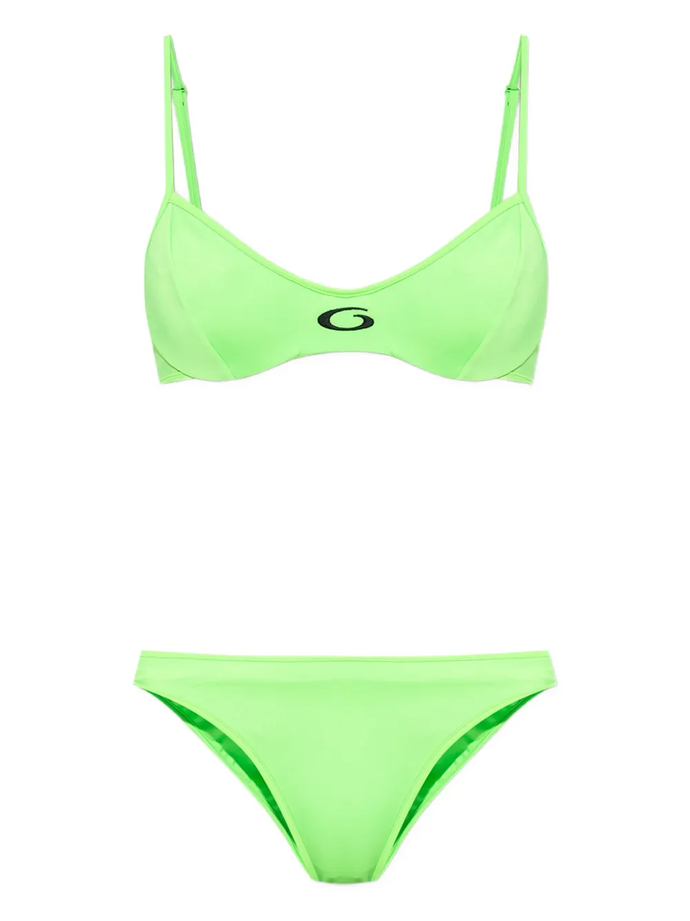 Balenciaga Bikini con ricamo - Verde