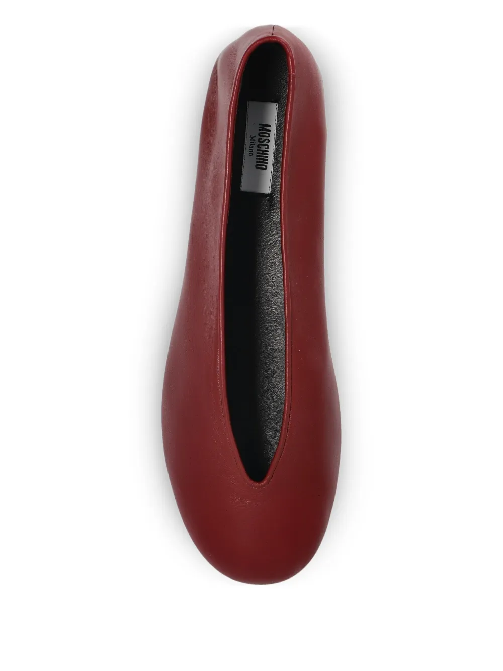 Moschino Leren ballerina's Rood