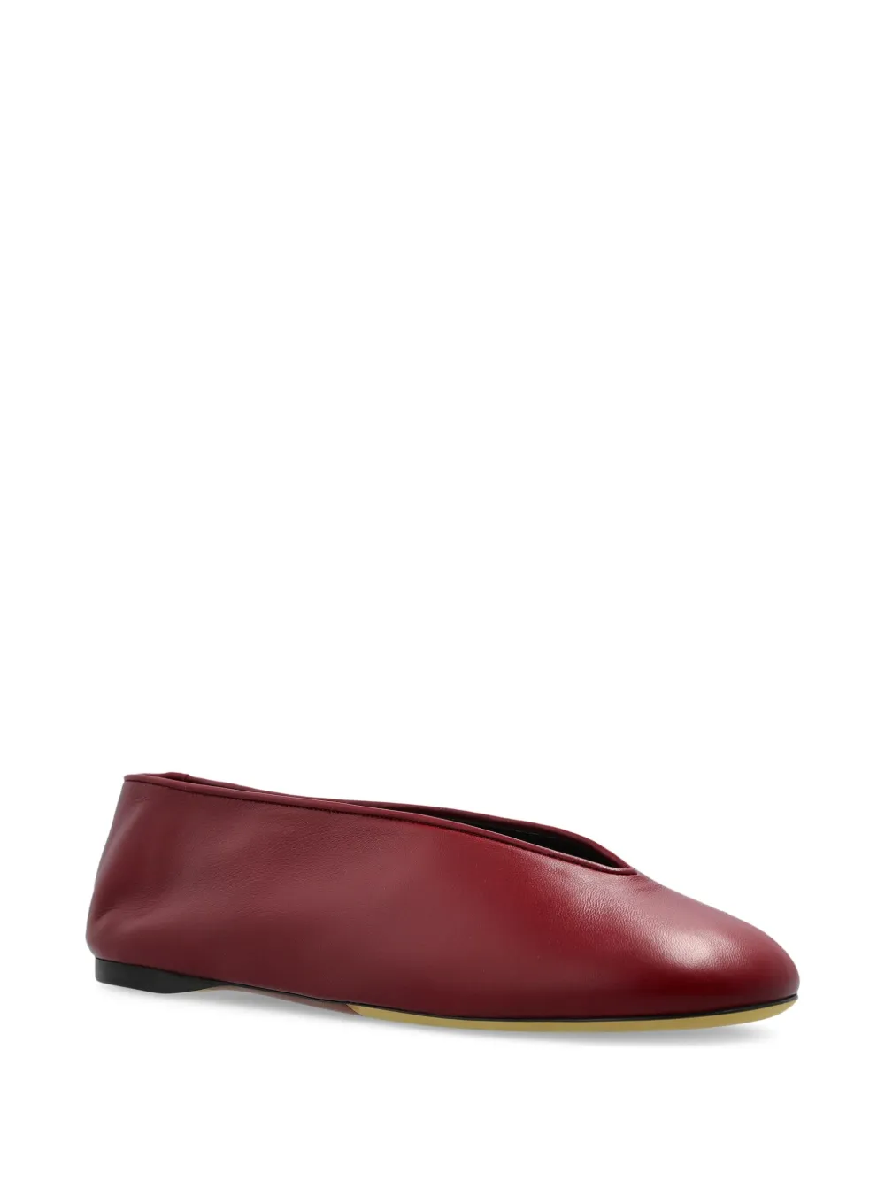 Moschino Leren ballerina's Rood