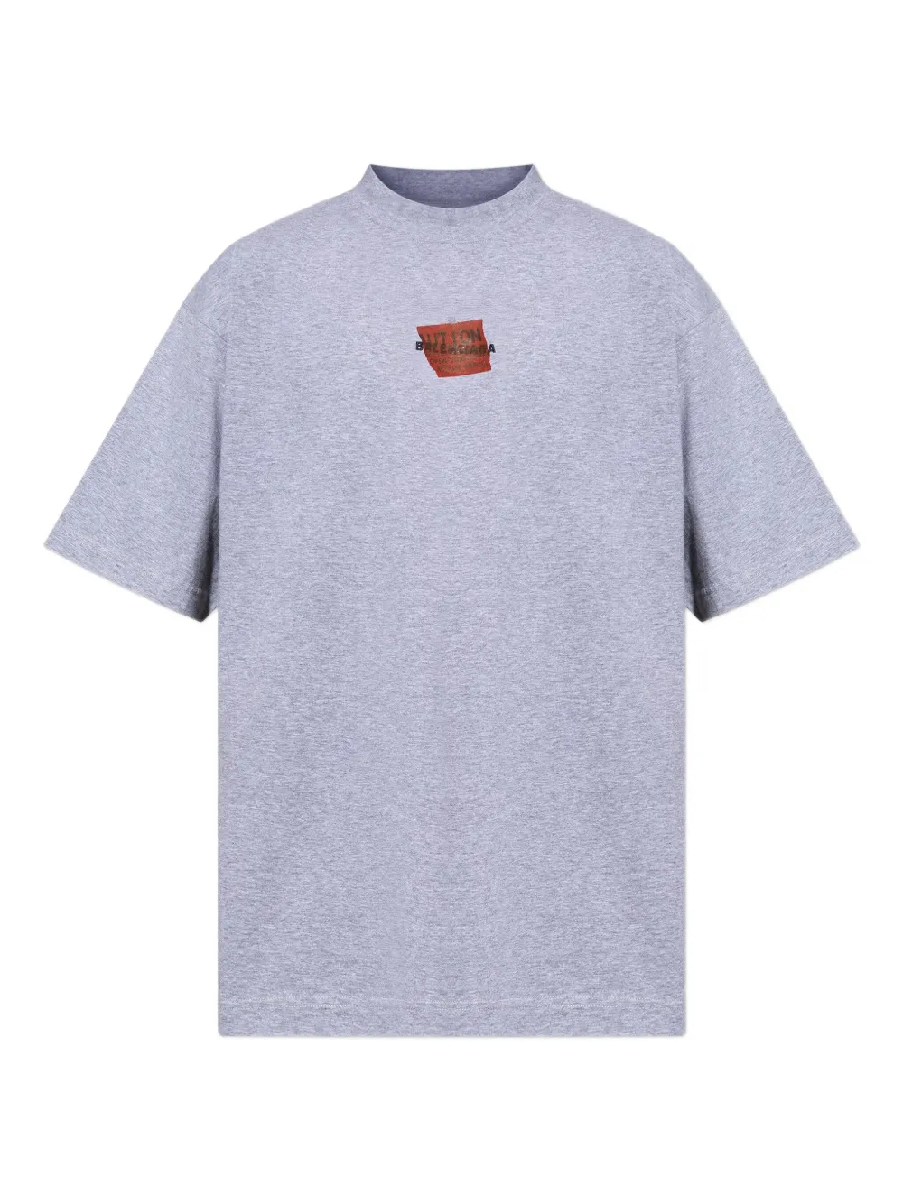 Balenciaga Taped katoenen T-shirt met logoprint Grijs