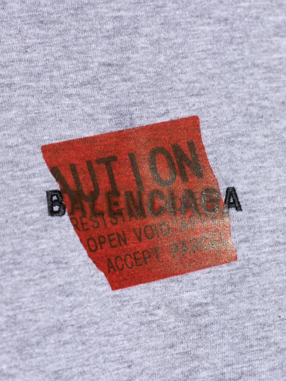 Balenciaga Taped katoenen T-shirt met logoprint Grijs