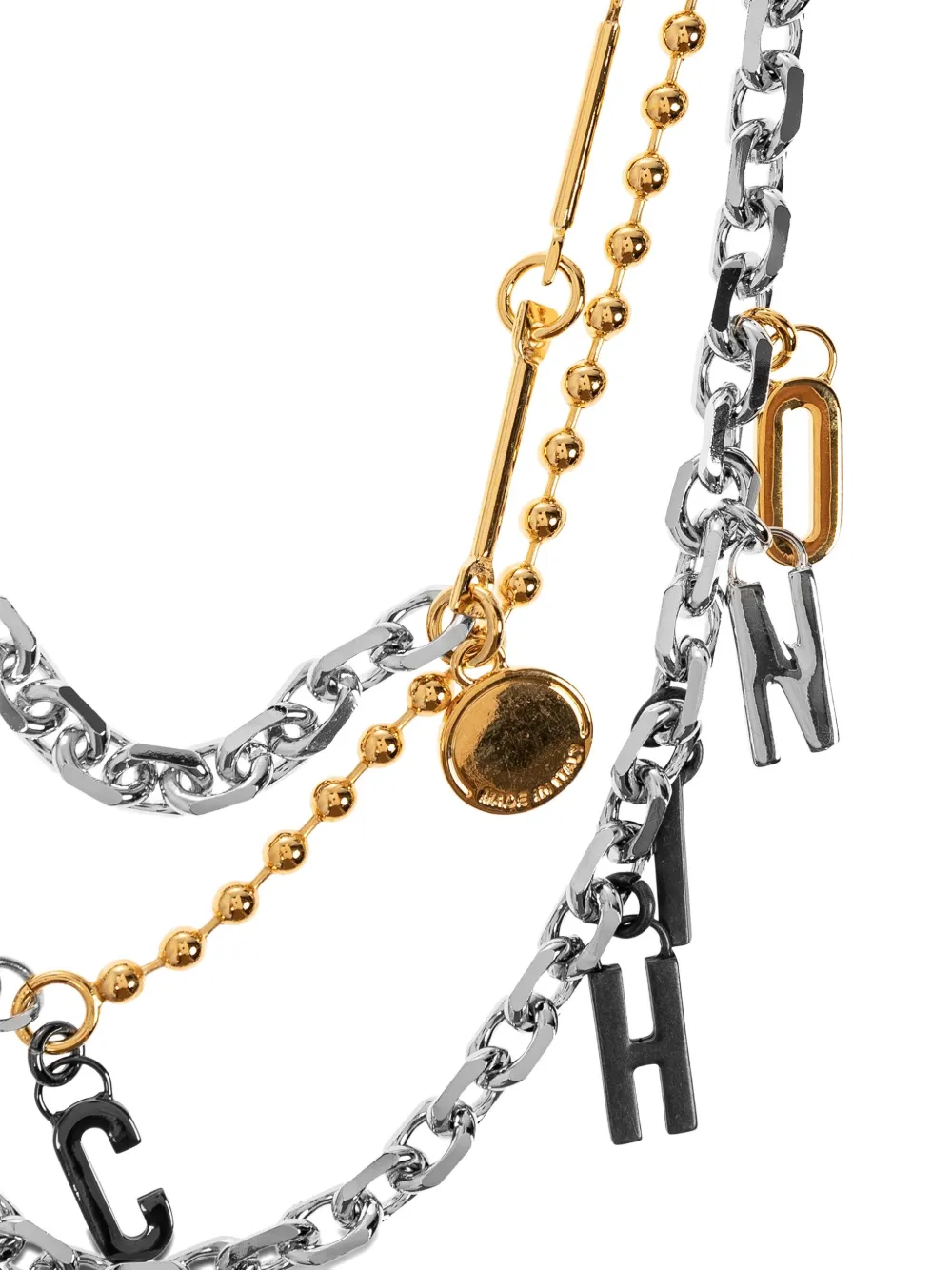 Moschino Schakelhalsketting met hanger Goud