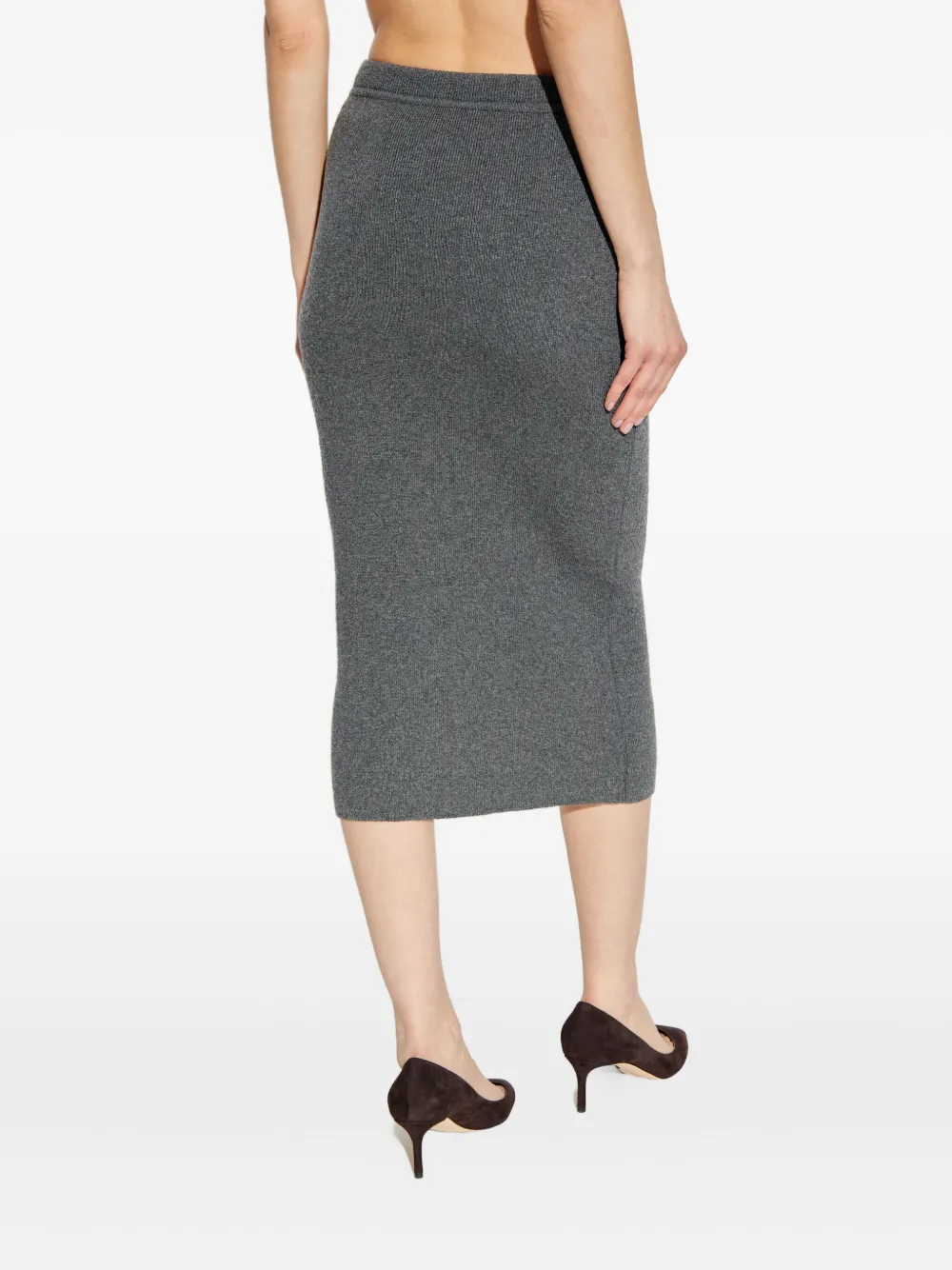 TOM FORD ribbed cashmere skirt Grijs
