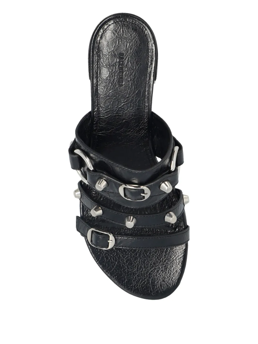 Balenciaga 65mm leather heeled sandals Black