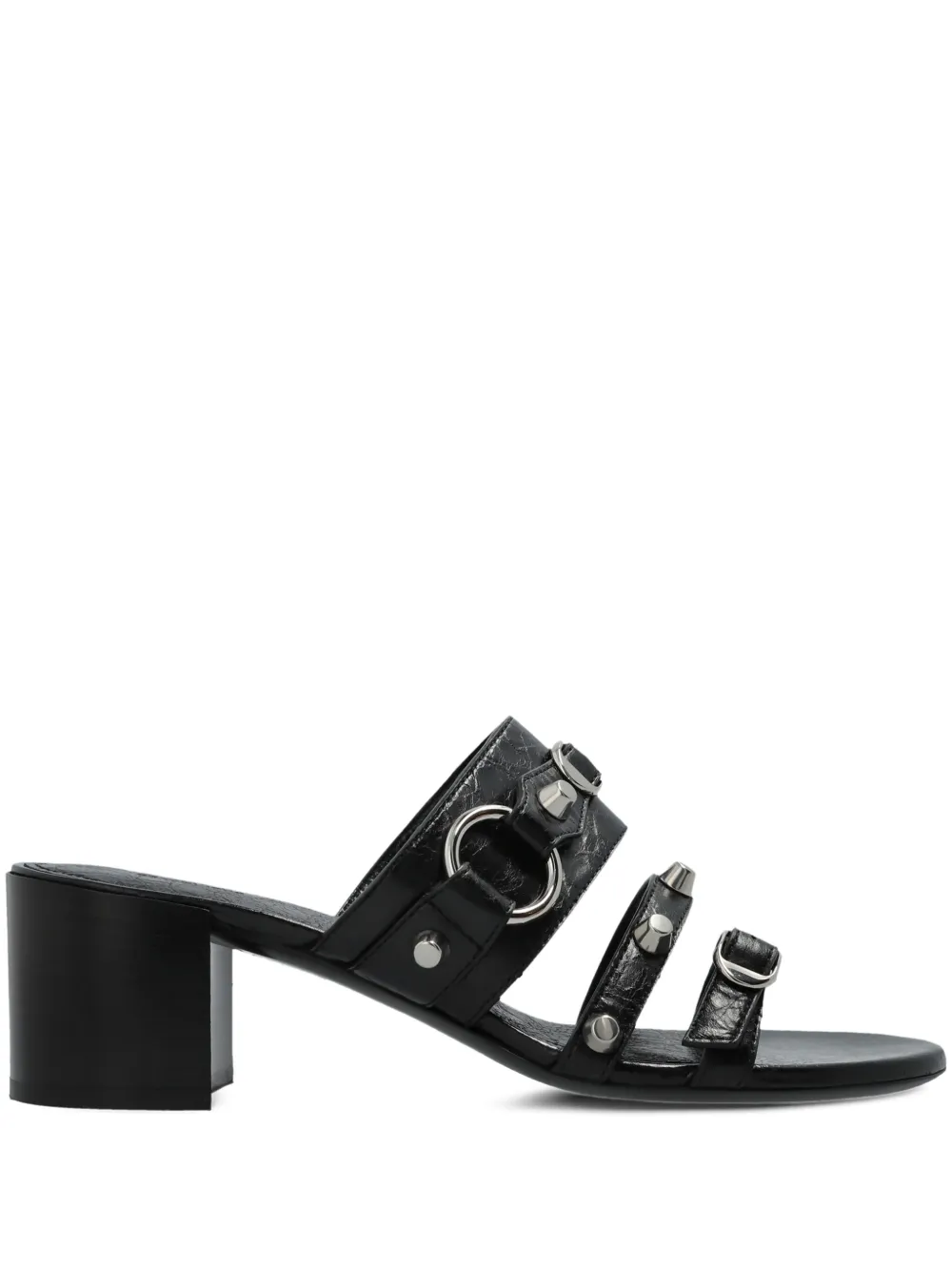 Balenciaga 65mm leather heeled sandals Black