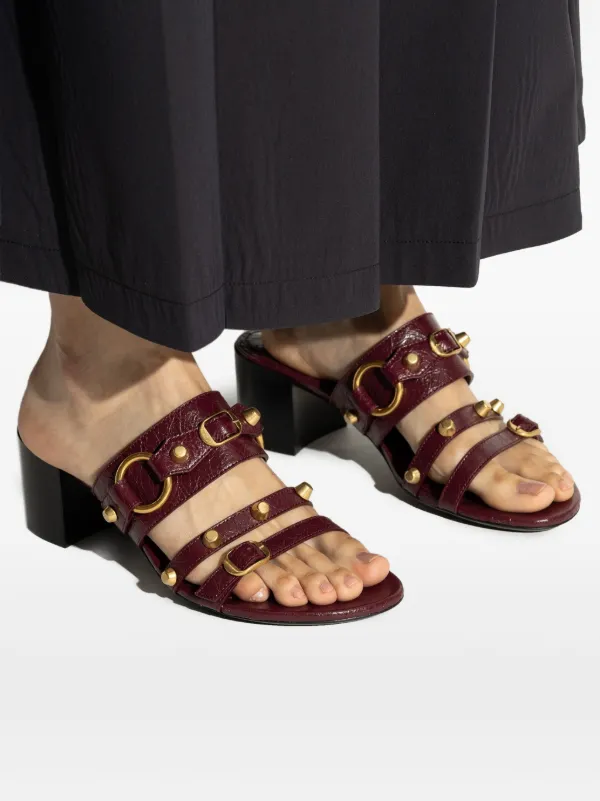 Balenciaga レザーサンダル 65mm | レッド | FARFETCH JP