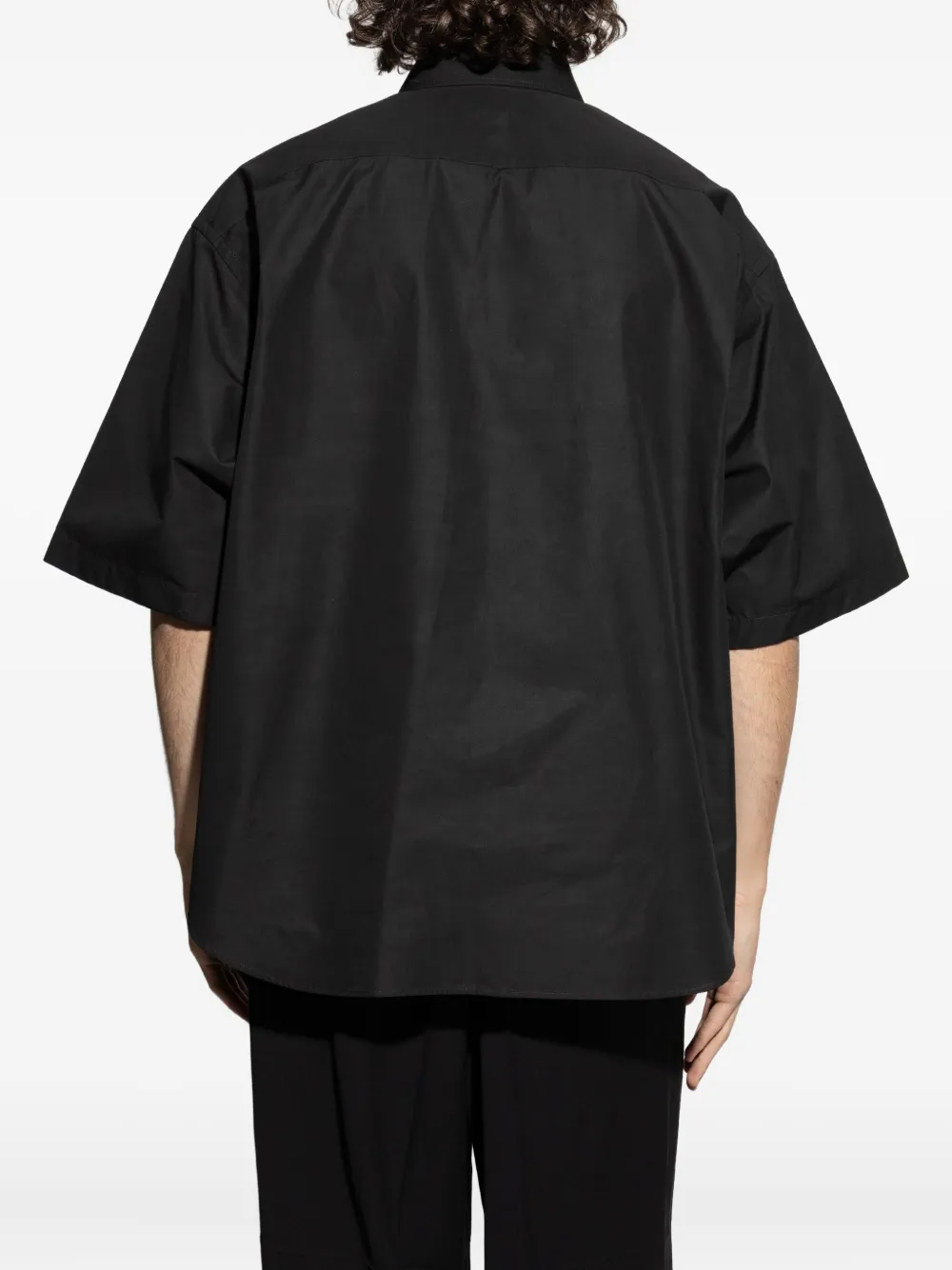 Balenciaga short-sleeve button-fastening shirt Zwart