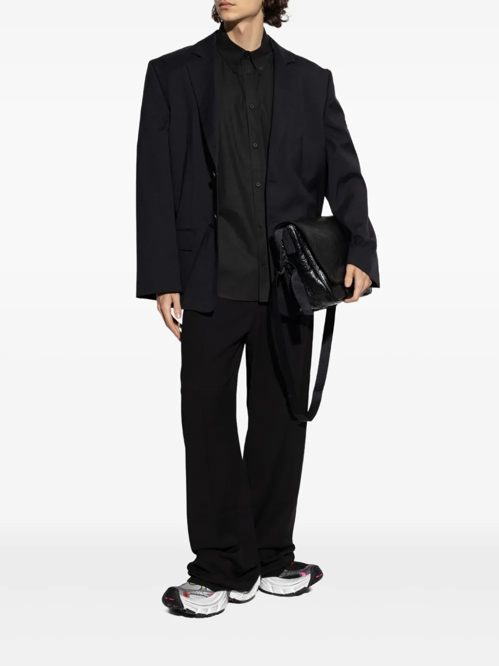 Balenciaga short-sleeve button-fastening shirt Zwart