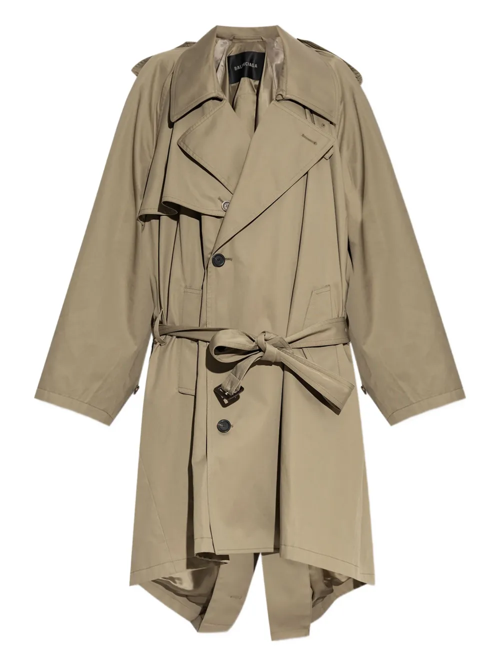 Balenciaga Trenchcoat met ceintuur Beige