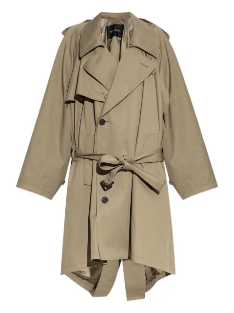 Balenciaga belted double-breasted trench coat