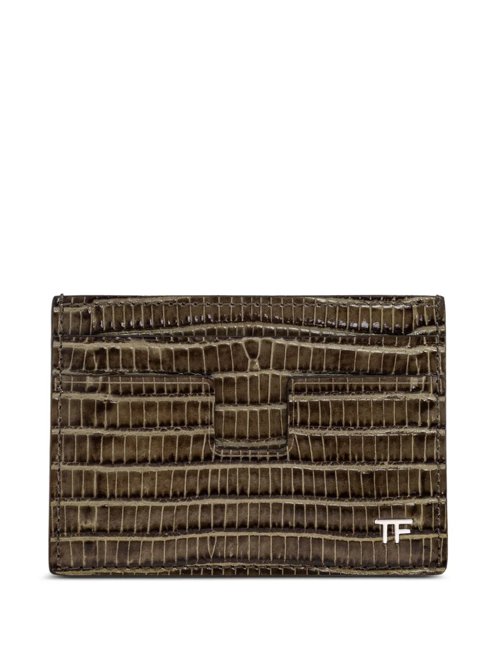 TOM FORD Pasjeshouder met reliëf Bruin