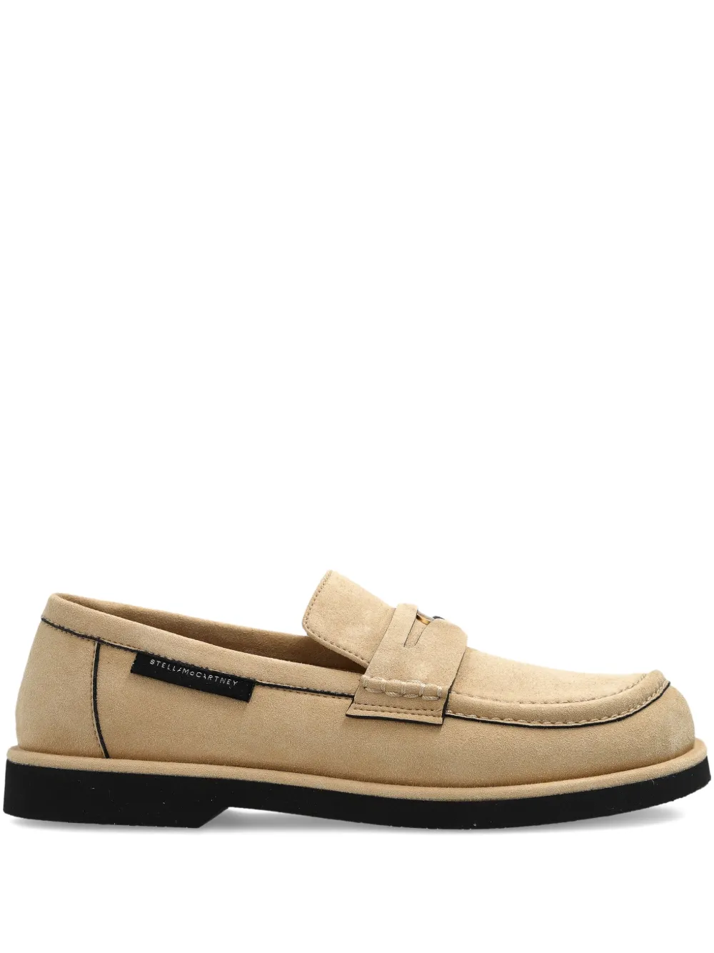 Stella McCartney Ryder penny-strap suede loafers | Neutrals | Image 1