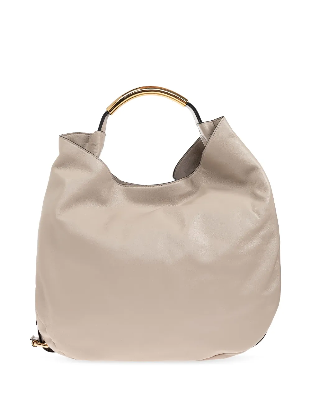 Moschino Leren shopper Beige